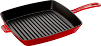 American Grill, 30 cm, quadratisch, Gusseisen, Kirsch-Rot, Serie: Grill Pans.