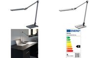 Hansa Lampe de bureau à LED "Wave", socle, gris métallique (61000346)
