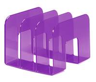 Durable TREND Magazine Stand Desk File Holder Book Organiser | Clear Purple