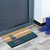 Relaxdays Fußmatte Kokos, 40x60 cm, Kokosmatte Leuchtturm Motiv, rutschfester Schuhabtreter, innen & außen, mehrfarbig