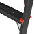 Relaxdays Trittleiter klappbar, 4 Stufen, Treppenleiter Aluminium, Leiter bis 120 kg, HBT: 78 x 43 x 69 cm, schwarz-rot