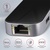 AXAGON HMC-6GL SuperSpeed USB-C Combo 6in1 USB Hub, fekete