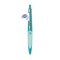 Kugelschreiber Gel my.pen dunkelgrün/hellgrün lose, Druckmechanik, M, blau