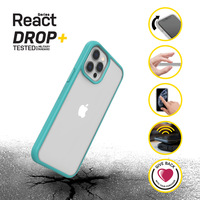OtterBox React iPhone 12 Pro Max Sea Spray - clear/Blauw - ProPack - beschermhoesje