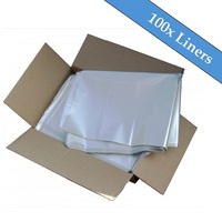 240 Litre Large Clear Superior Recycled Wheelie Bin Liners - 100 Liners Per Box