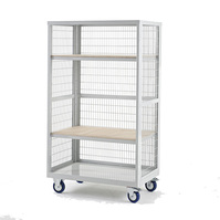 Boxwell Mobile Shelving - Without Doors - H1355 x W1200 x D600mm - Steel Shelves - Yellow