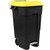 Pedal Operated Wheeled Litter Bin - 120 Litre - Yellow Lid