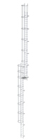 MUNK Günzburger Steigtechnik 510170 Mehrzügige Steigleiter mit Rückenschutz (Bau