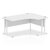 Impulse 1600mm Right Crescent Desk White Top White Cantilever Leg I002393