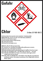 GHS-Etik.Natriumhypochlorit ca.12% akt.Chlor GefStoffV/GHS/CLP 52x74mm 10/Bogen 