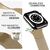 NALIA Metal Milanese Smart Watch Bracelet compatible with Apple Watch Strap SE & Series 8/7/6/5/4/3/2/1, 38mm 40mm 41mm, iWatch Wrist Strap Magnetic Clasp, Men & Women Gold