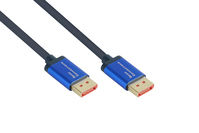 DisplayPort 1.4 SmartFLEX Kabel, 8K UHD-2 / 4K UHD, Aluminiumgehäuse, CU, dunkelblau, 5m, Good Conne