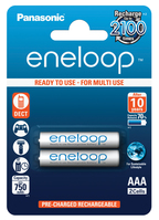 Batterie ministilo AAA ricaricabile Eneloop HR03 Panasonic blister da 2.