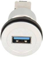USB hüvely, beépíthető, 2.0 Alj, beépíthető Schlegel Elektrokontakt RRJ_USB3_AB Schlegel Tartalom: 1 db
