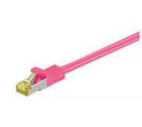RJ45 patch cord S/FTP (PiMF), w. CAT 7 raw cable 2m Pink 4x2xAWG 26, CU Cavi di rete