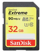 Extreme, 32 GB Extreme, 32 GB, SDHC, Class 10, UHS-I, 90 MB/s, 40 MB/s