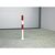 Barrier post made of round tubular steel