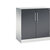 Armario de puertas batientes ASISTO, altura 897 mm, anchura 800 mm, 1 balda, gris luminoso / gris negruzco.