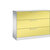 Armario para archivadores colgantes ASISTO, anchura 1200 mm, con 3 cajones, gris luminoso / amarillo azufre.