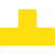 Fußbodensymbol 'T' 15cm gelb