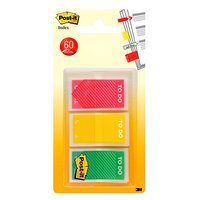 Post-it® Index 682-ToDo, 25,4 x 43,2 mm, rot, gelb, grün, 3 x 20 Haftstreifen