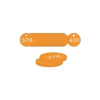 27mm Traffolyte valve marking tags - Orange (376 to 400)