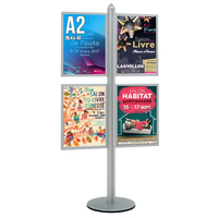 Totem Info-Displays Affichage 4 x A2 double-face
