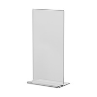 Présentoir de table / présentoir / porte-cartes de menu "Arum" en formats standard en verre acrylique transparent | 1/3 A4 70 mm