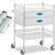 Wózek laboratoryjny zabiegowy kosmetyczny 2 półki 2 szuflady 60 x 41 x 28 cm