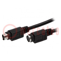 Cable; PS/2 socket,PS/2 plug; 2m; black; connection 1: 1