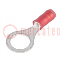 Tip: ring; M8; Ø: 7.92mm; 0.3÷1.42mm2; crimped; for cable; insulated