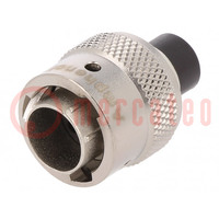 Connector: circular; plug; for cable; PIN: 6; male; w/o contacts