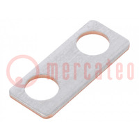 Neutral link; screw; Contacts: copper; ways: 2