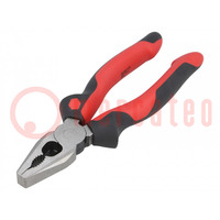 Pliers; universal; 180mm; Industrial; Blade: about 64 HRC; blister