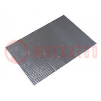 Damping mat; aluminium foil,butyl rubber; 750x500x1.8mm; 10pcs.