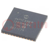 IC: microcontrôleur dsPIC; 128kB; 16kBSRAM; QFN44; DSPIC; 0,65mm