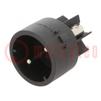 Conector: redondos; plantilla de contacto; macho; PIN: 2; 10A; 250V