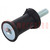 Vibration damper; M12; Ø: 75mm; rubber; L: 40mm; Thread len: 37mm