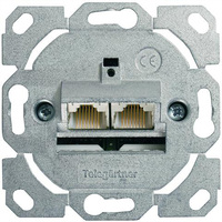 TELEGÄRTNER Dose AMJ45 ohne Zentralplatte 2x RJ-45 Kat.5e (Class D)