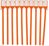Rohr- und Kabelkennzeichnungsbänder - Orange, 6 x 196 mm, Nylon, Kabel, Rohre