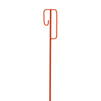 Einschlagpfosten, rot,für Flatterbänder, Rundstahl, UVV-Bügel, 125,0 x 1,2 cm