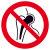 Verbot für Personen mit Metallimplantaten Verbotsschild - Verbotszeichen selbstkl. Folie, 10cm DIN EN ISO 7010 P014 ASR A1.3 P014