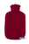 Detailbild - Wärmflasche aus Gummi, 2,0 l, Fleecebezüge, rubinrot