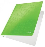 Skoroszyt kartonowy bez oczek Leitz Wow, A4, do 60 kartek, 300g/m2, zielony metalik