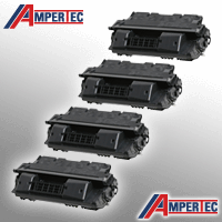 4 Ampertec Toner ersetzt HP C8061X 61X schwarz