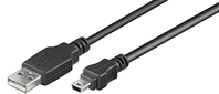 Microconnect USBAMB55 USB cable 5 m USB 2.0 USB A Mini-USB B Black