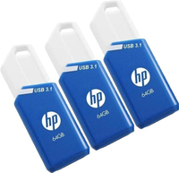 PNY x755w Triple Pack unidad flash USB 64 GB USB tipo A 3.2 Gen 1 (3.1 Gen 1) Azul, Blanco