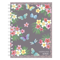 Herlitz Ladylike Butterflies cuaderno y block A5 100 hojas Gris, Multicolor