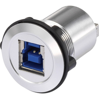Conrad Presa USB USB-10 tipo B su presa A TRU COMPONENTS wandcontactdoos USB B Zilver