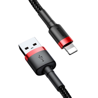 Baseus CALKLF-B19 kabel do telefonu Czarny, Czerwony 1 m USB A Lightning
